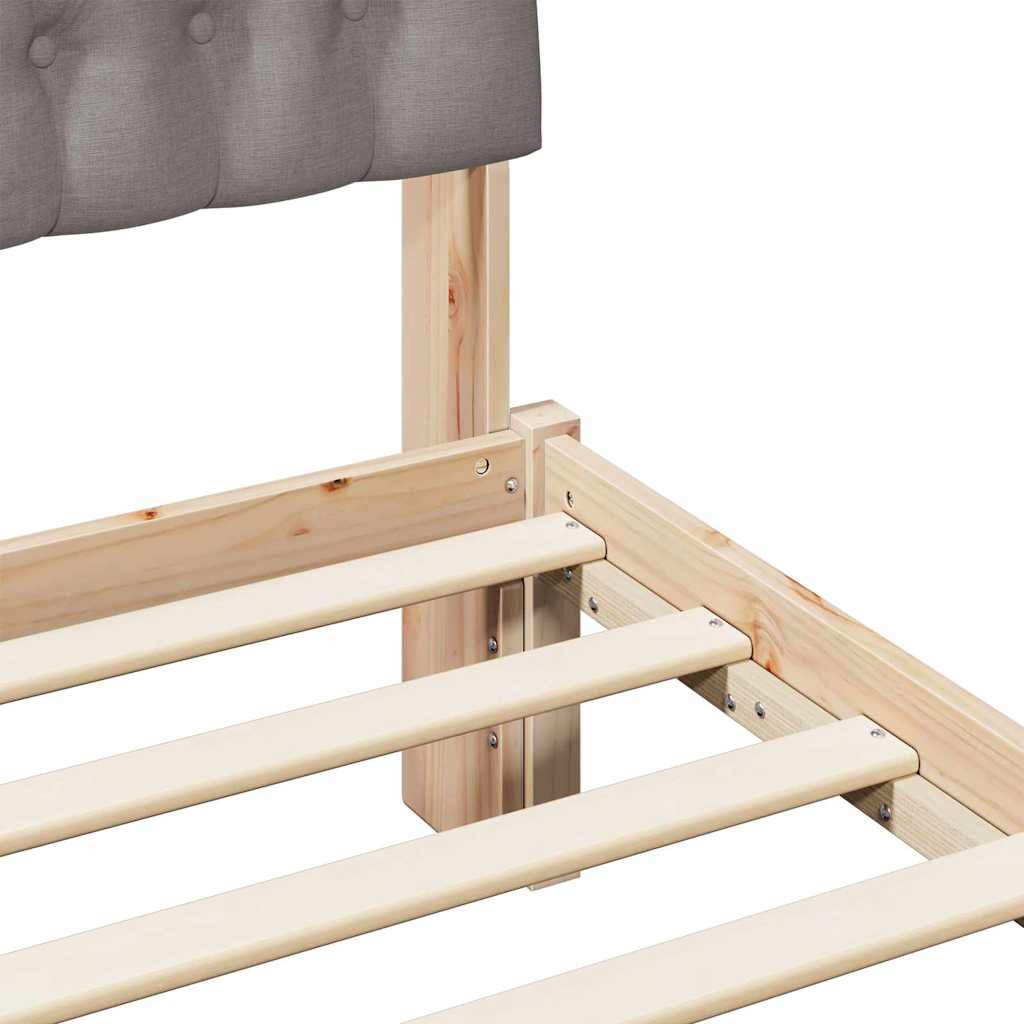 Bettgestell mit gepolstertem Kopfteil Braun 200 x 200 cm