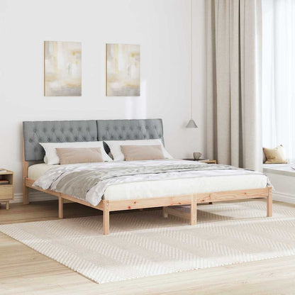 Bettgestell mit gepolstertem Kopfteil Braun 180 x 200 cm