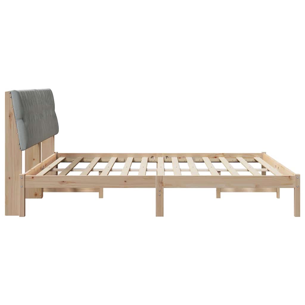 Bettgestell mit gepolstertem Kopfteil Braun 180 x 200 cm