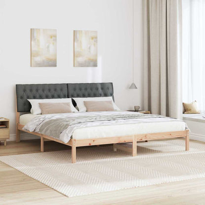 Bettgestell mit gepolstertem Kopfteil Braun 180 x 200 cm