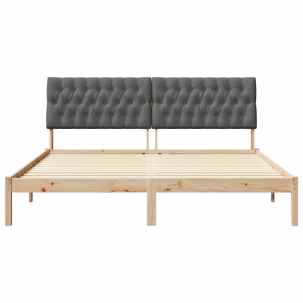 Bettgestell mit gepolstertem Kopfteil Braun 180 x 200 cm
