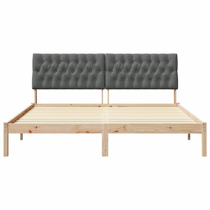 Bettgestell mit gepolstertem Kopfteil Braun 180 x 200 cm