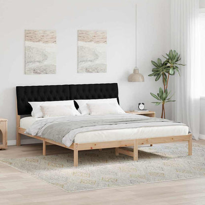 Bettgestell mit gepolstertem Kopfteil Braun 180 x 200 cm