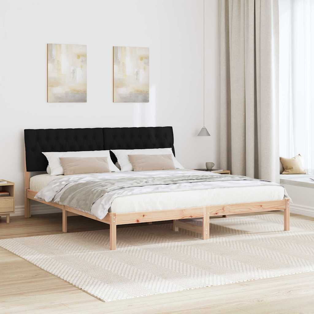 Bettgestell mit gepolstertem Kopfteil Braun 180 x 200 cm