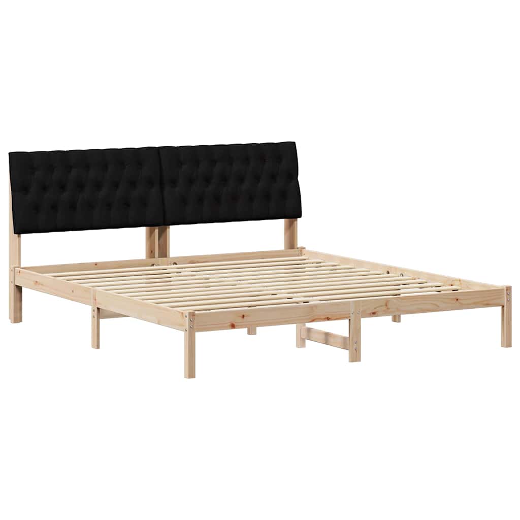 Bettgestell mit gepolstertem Kopfteil Braun 180 x 200 cm