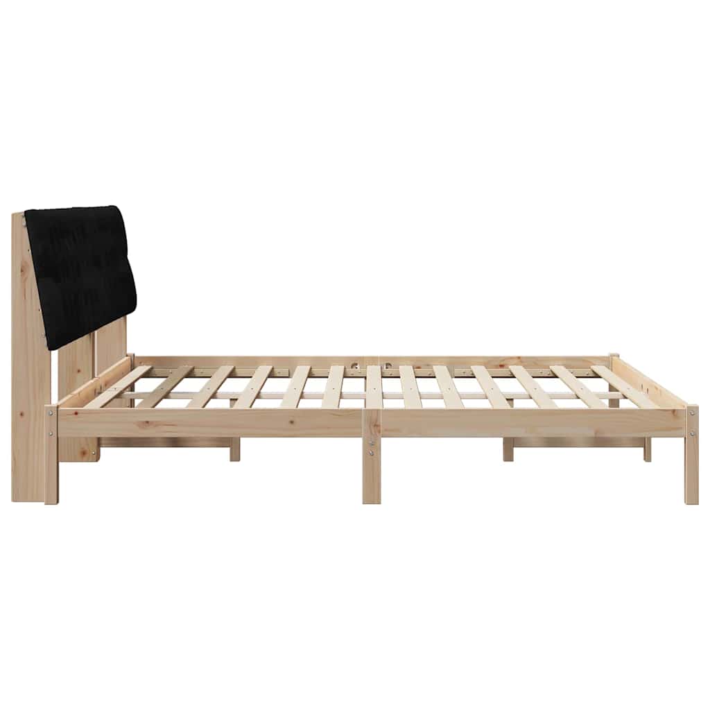 Bettgestell mit gepolstertem Kopfteil Braun 180 x 200 cm