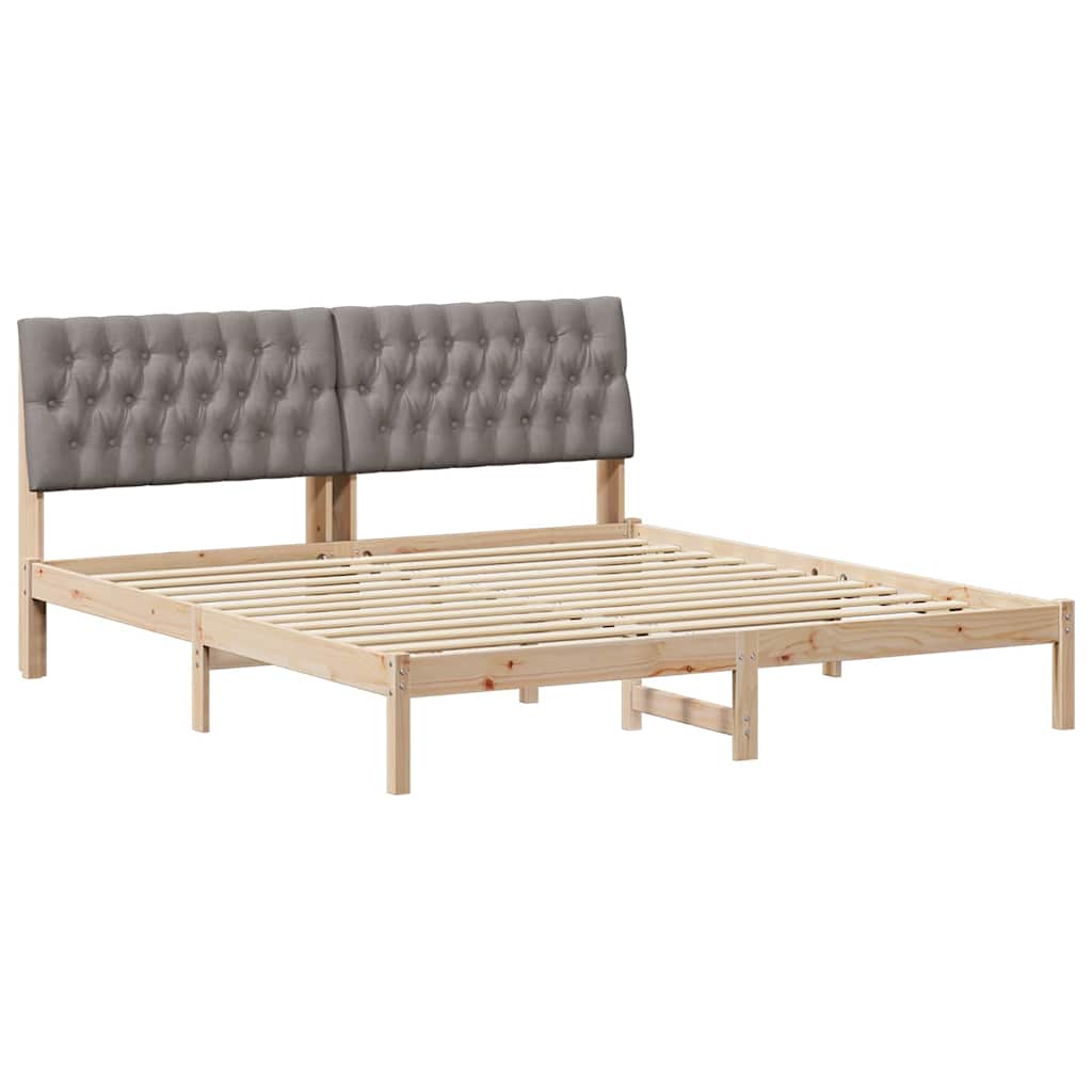 Bettgestell mit gepolstertem Kopfteil Braun 180 x 200 cm