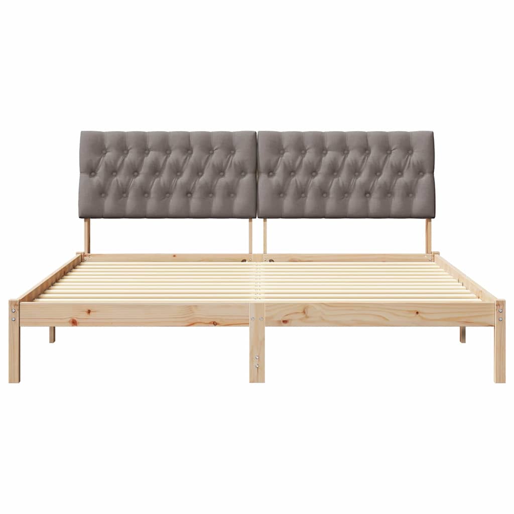 Bettgestell mit gepolstertem Kopfteil Braun 180 x 200 cm