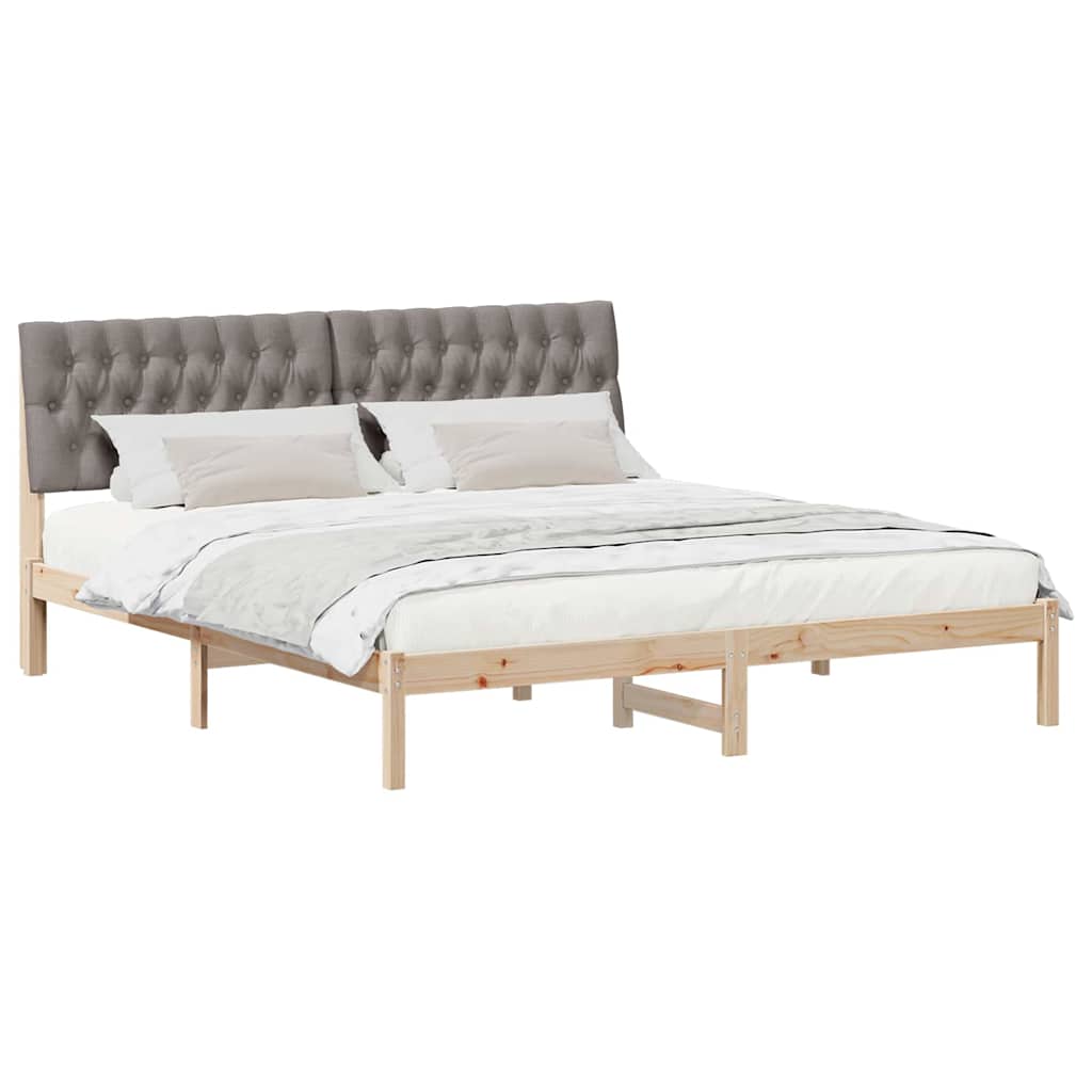 Bettgestell mit gepolstertem Kopfteil Braun 180 x 200 cm