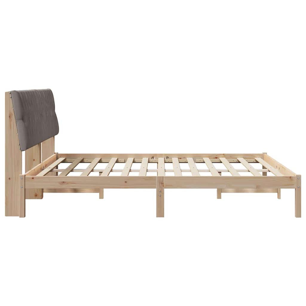 Bettgestell mit gepolstertem Kopfteil Braun 180 x 200 cm