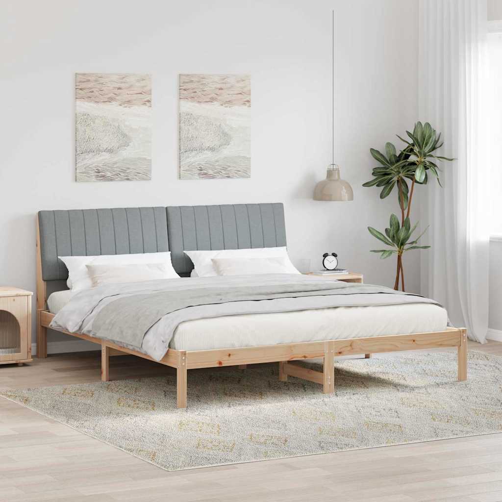 Bettrahmen mit Kopfteil Braun 180 x 200 cm Massives Kiefernholz