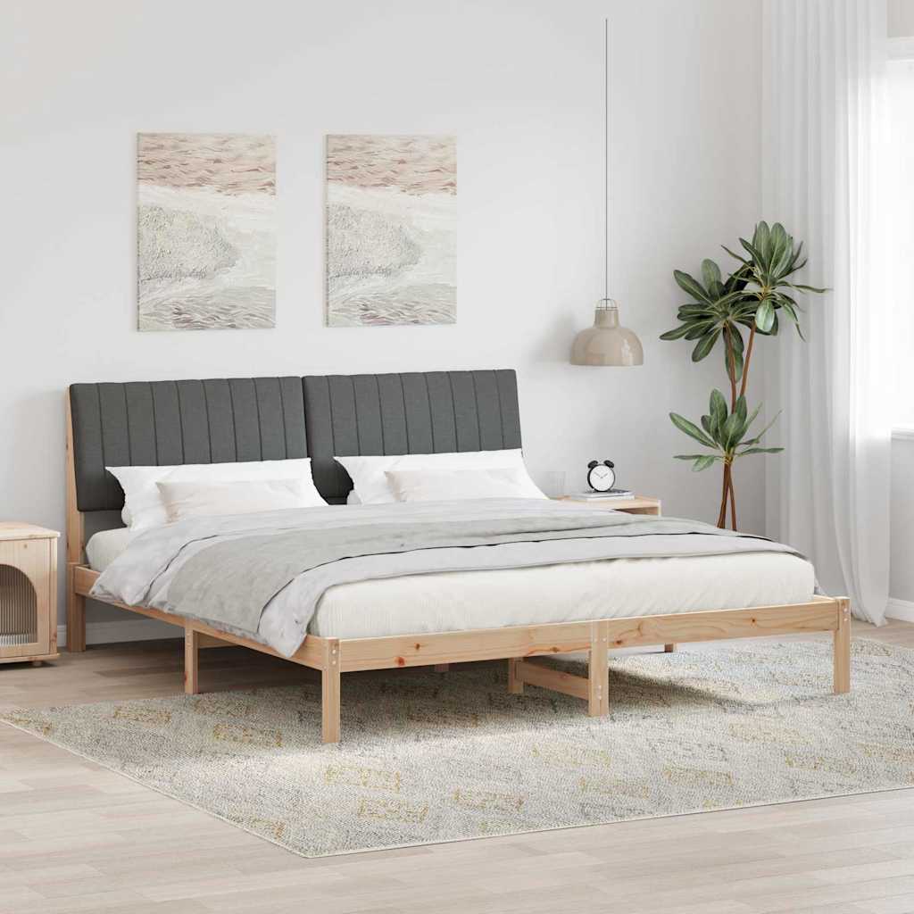 Bettrahmen mit Kopfteil Braun 180 x 200 cm Massives Kiefernholz