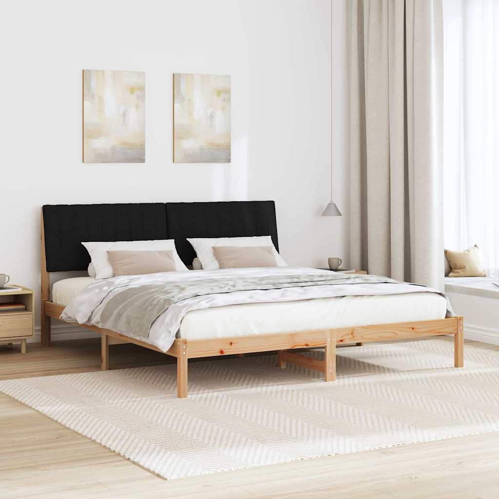 Bettrahmen mit Kopfteil Braun 180 x 200 cm Massives Kiefernholz