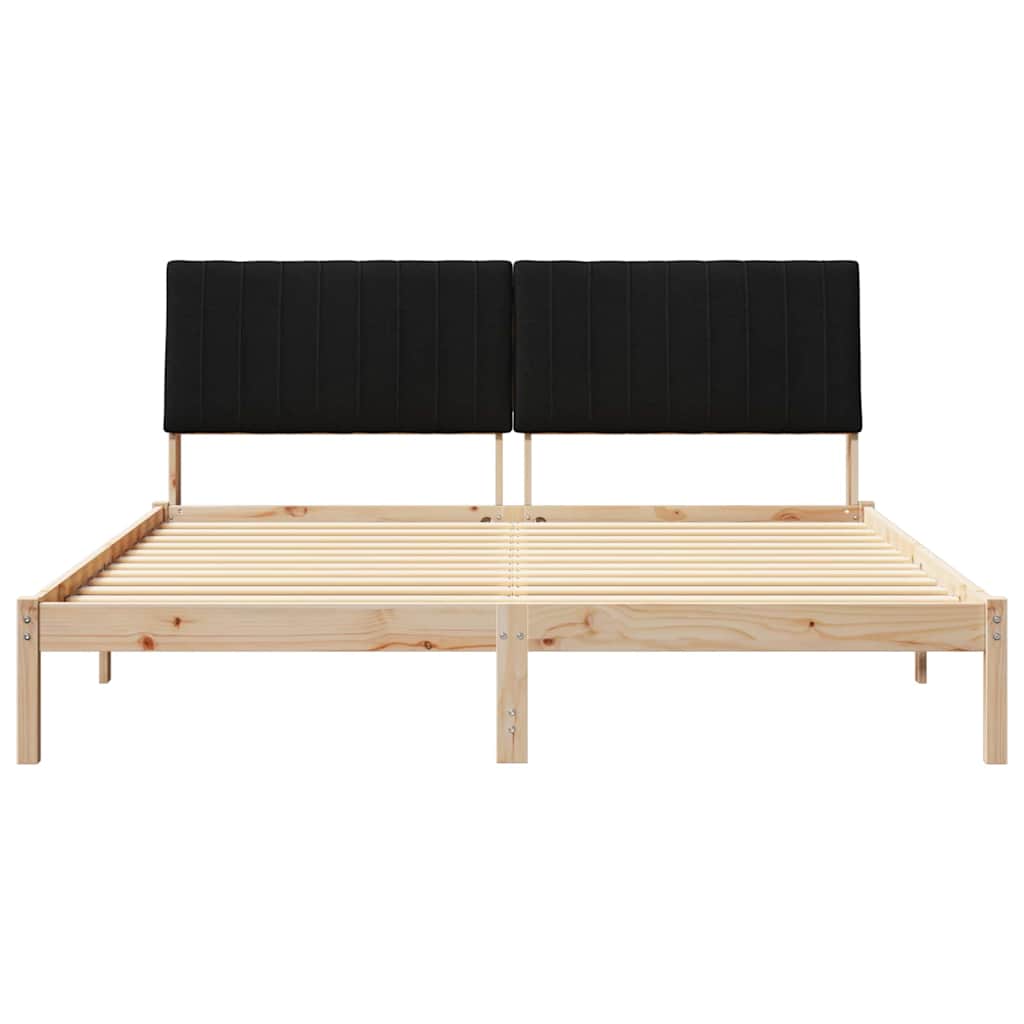 Bettrahmen mit Kopfteil Braun 180 x 200 cm Massives Kiefernholz