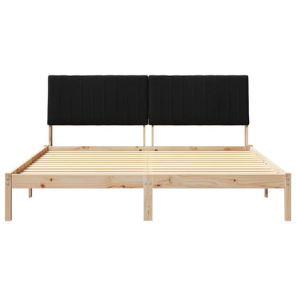 Bettrahmen mit Kopfteil Braun 180 x 200 cm Massives Kiefernholz