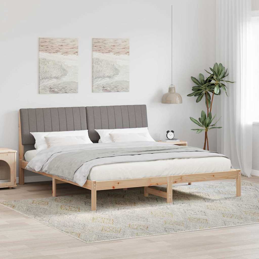 Bettrahmen mit Kopfteil Braun 180 x 200 cm Massives Kiefernholz