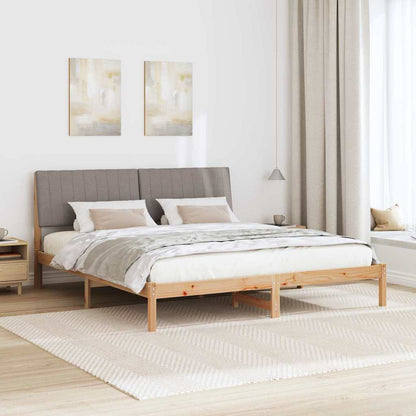 Bettrahmen mit Kopfteil Braun 180 x 200 cm Massives Kiefernholz