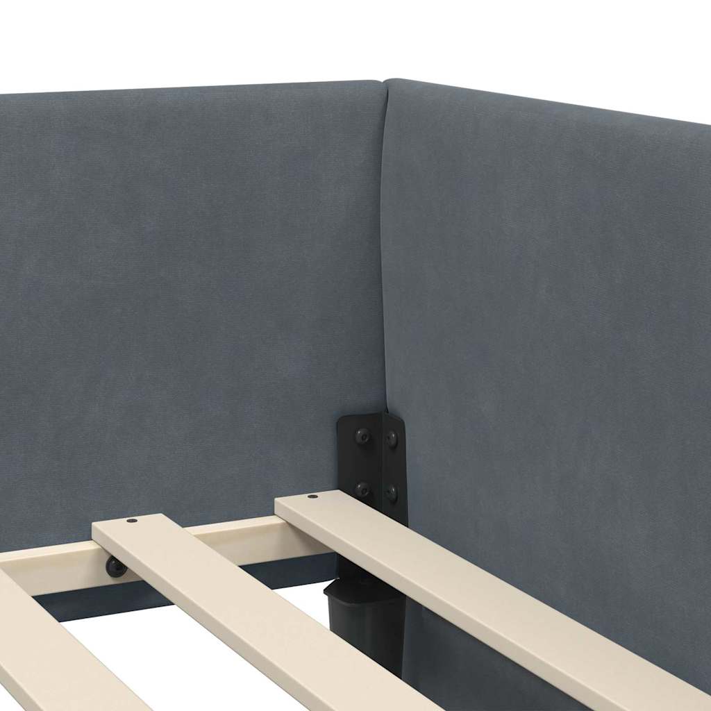 Eckbettgestell mit Matratze Sonstiges 2 pcs Grau Samt