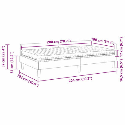 Eckbettgestell mit Matratze 2 stk. Rosa 100 x 200 cm Samt