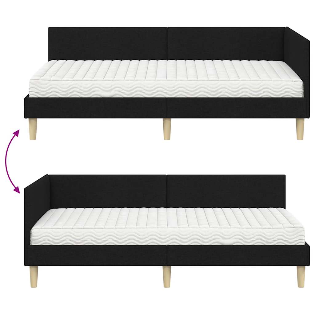 Eckbettgestell mit Matratze Sonstiges 2 pcs Grün Stoff