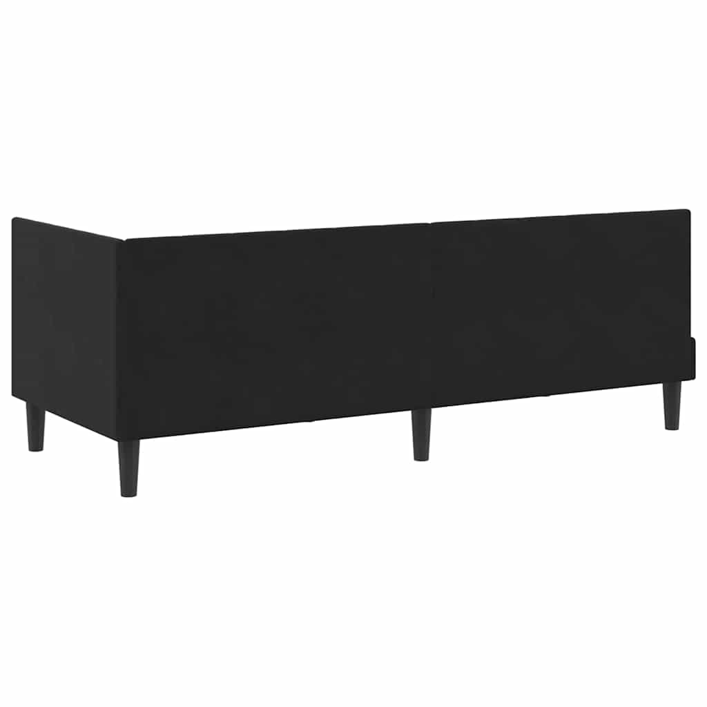 Eckbettgestell mit Matratze 2 stk. Schwarz 80 x 200 cm Samt