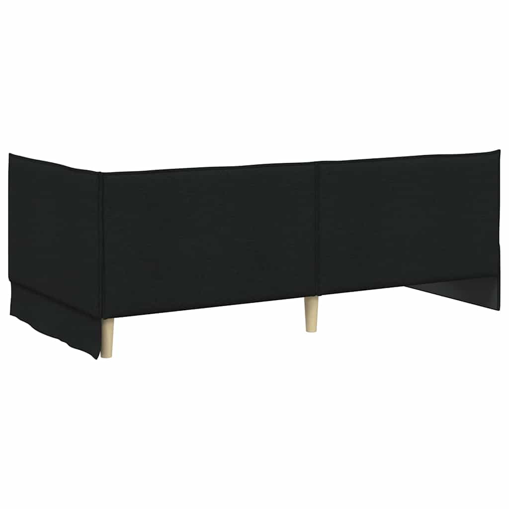 Eckbettgestell mit Matratze 2 stk. Schwarz 100 x 200 cm Samt