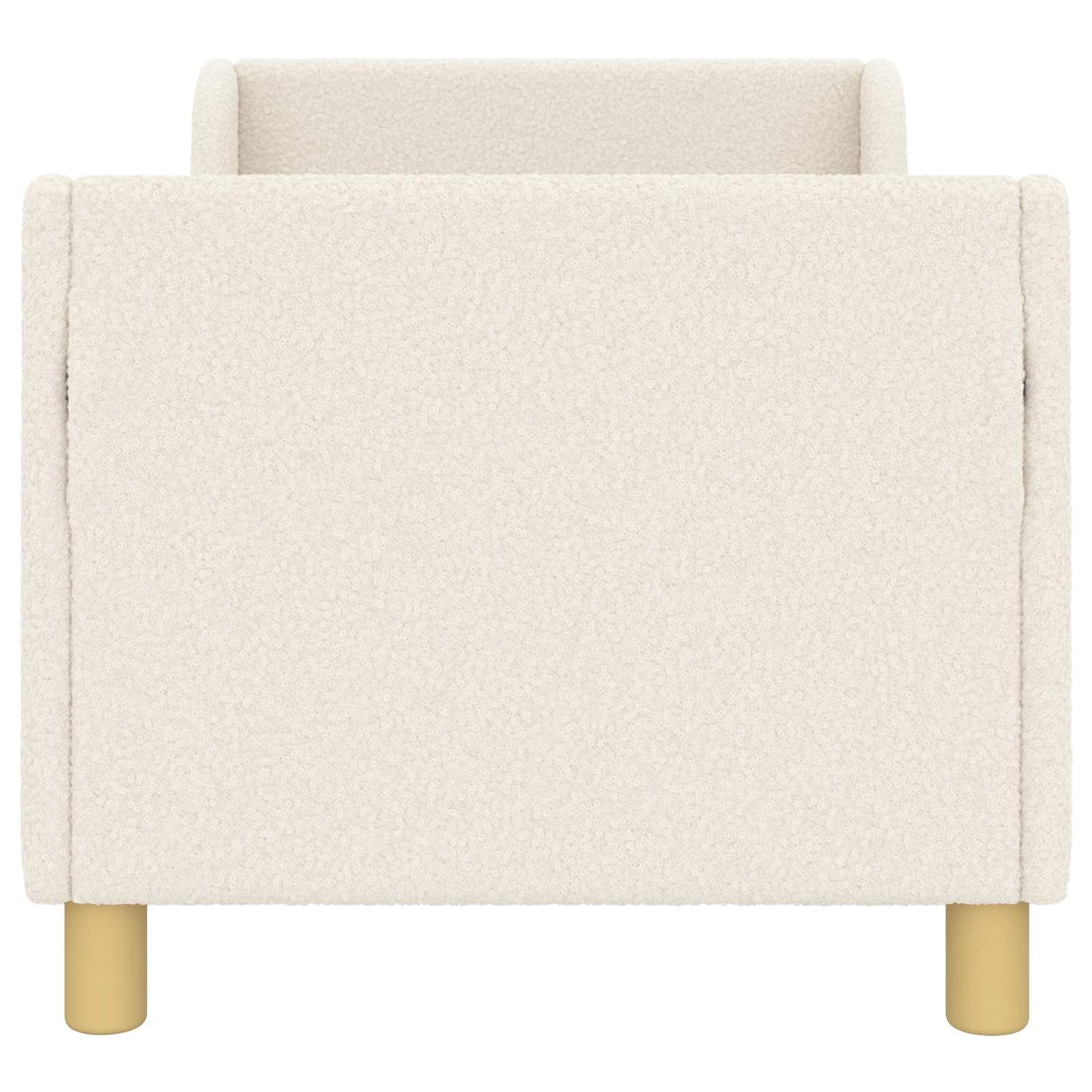 Kinderbettgestell mit Kopfteil Creme 70 x 140 cm Bouclé