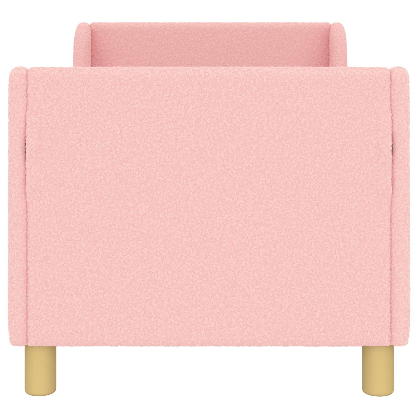 Kinderbettgestell mit Kopfteil Rosa 70 x 140 cm Bouclé
