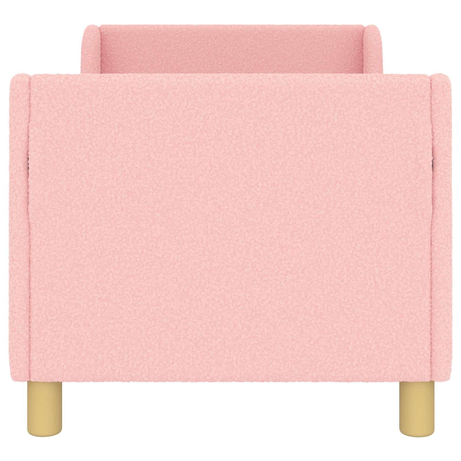 Kinderbettgestell mit Kopfteil Rosa 70 x 140 cm Bouclé
