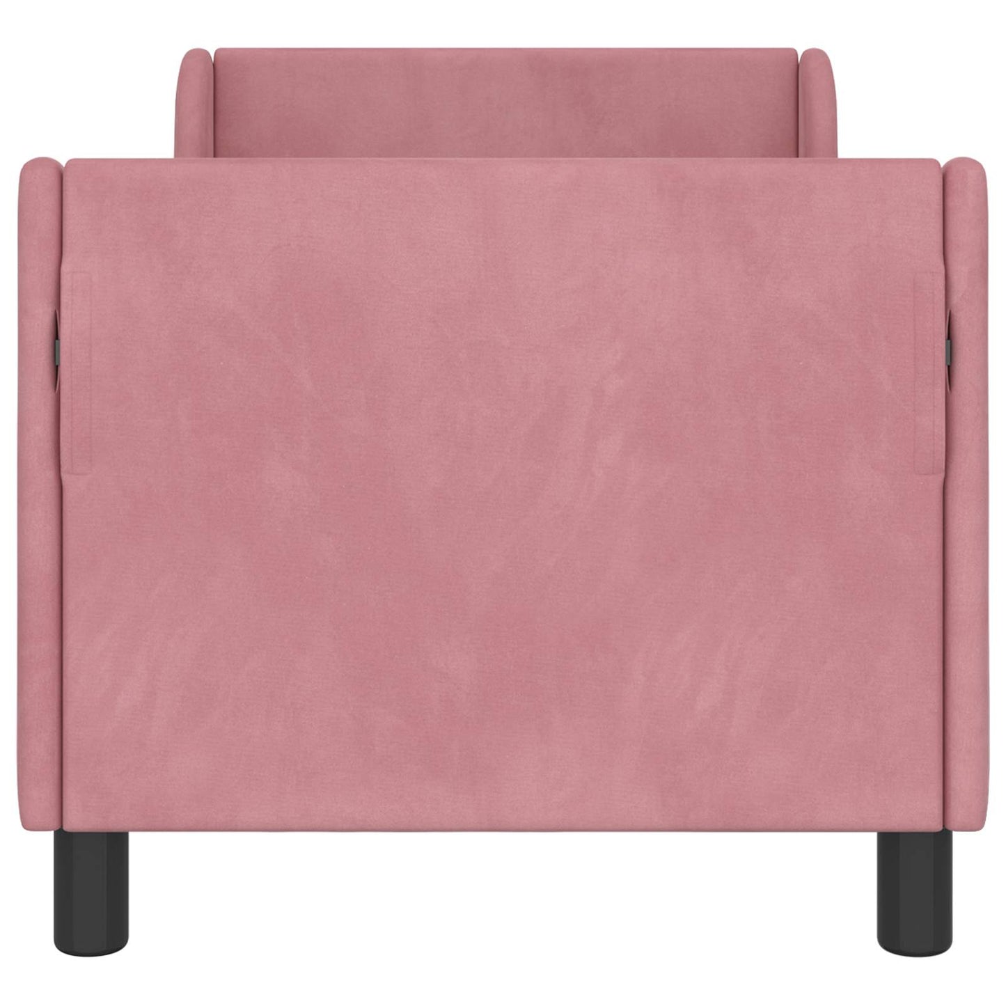 Kinderbettgestell mit Kopfteil Rosa 70 x 140 cm Samt
