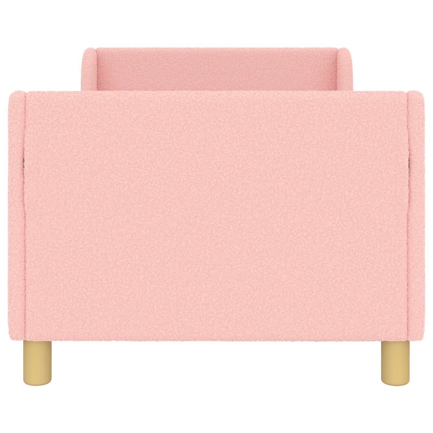 Kinderbettgestell mit Kopfteil Rosa 80 x 160 cm Bouclé