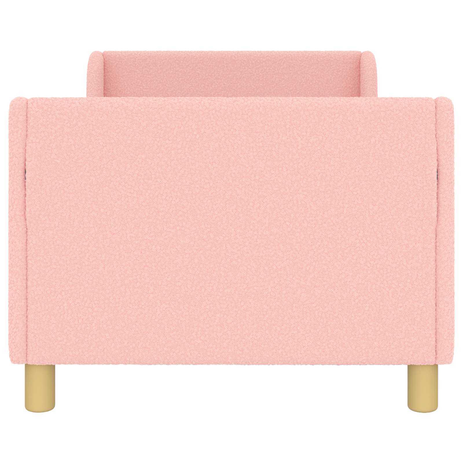 Kinderbettgestell mit Kopfteil Rosa 80 x 160 cm Bouclé