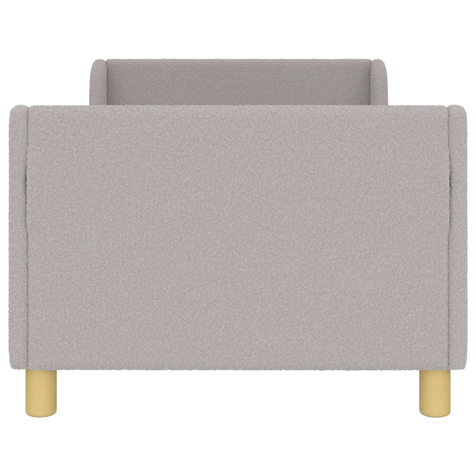 Kinderbettgestell mit Kopfteil Hellgrau 80x160 cm Bouclé