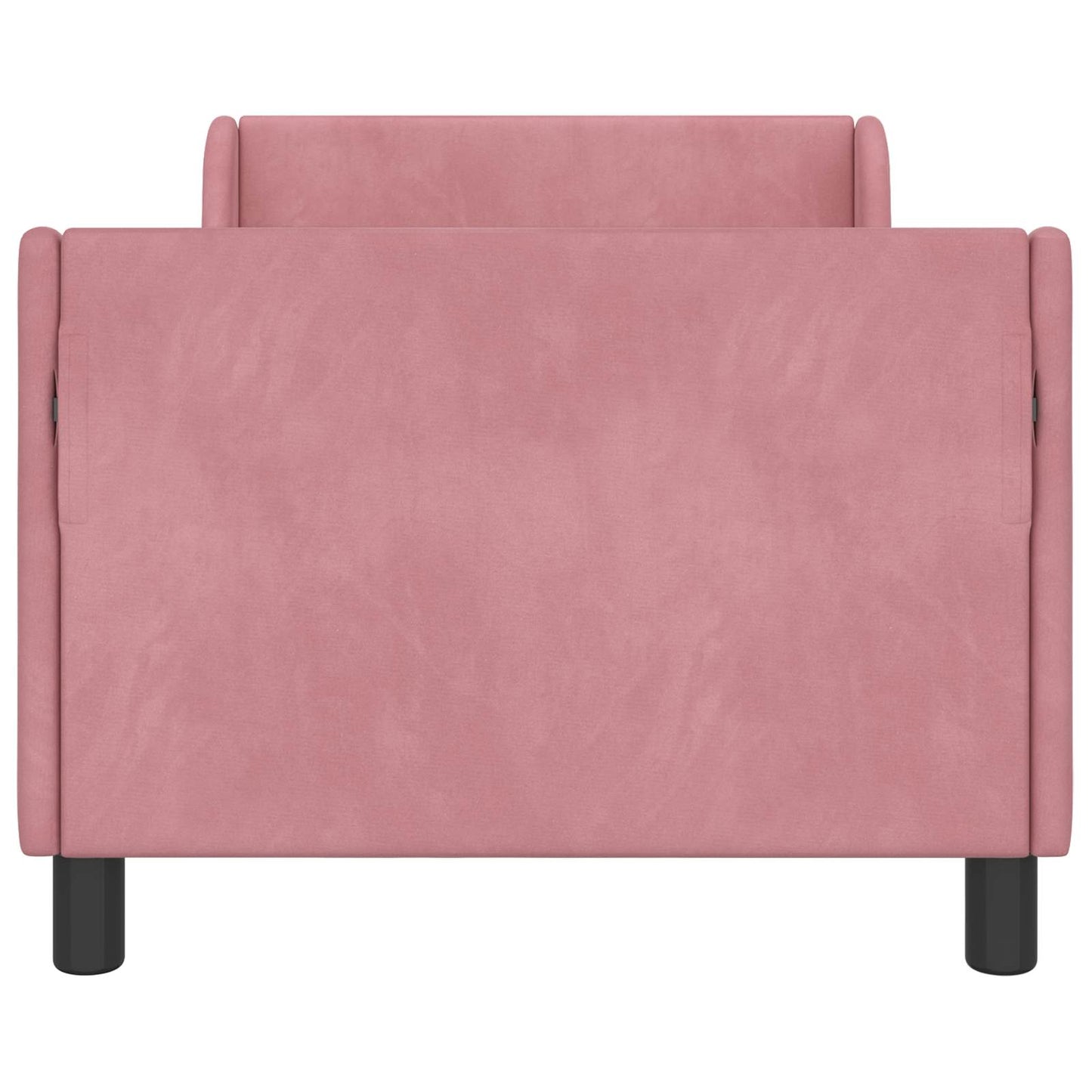 Kinderbettgestell mit Kopfteil Rosa 80 x 160 cm Samt