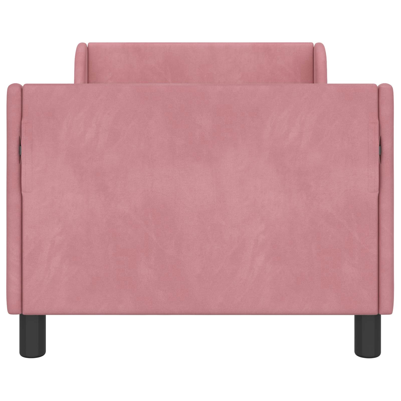 Kinderbettgestell mit Kopfteil Rosa 80 x 160 cm Samt