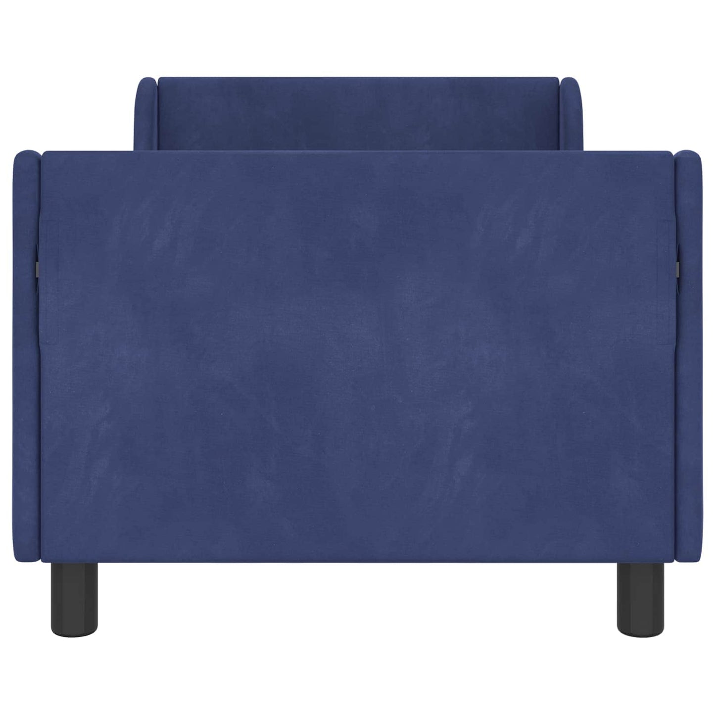 Kinderbettgestell mit Kopfteil Polizeiblau 80 x 160 cm Samt