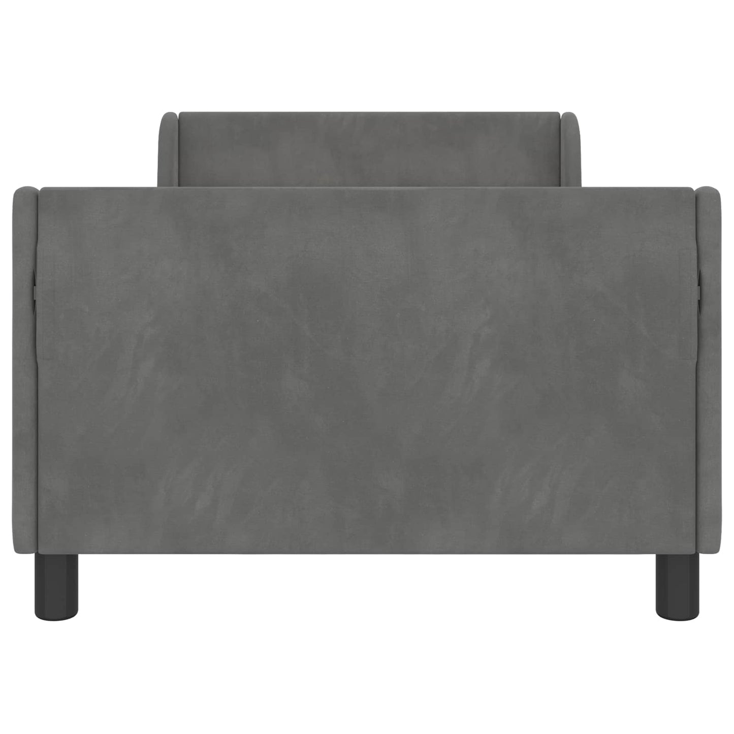 Kinderbettgestell mit Kopfteil Dunkelgrau 80 x 200 cm Samt