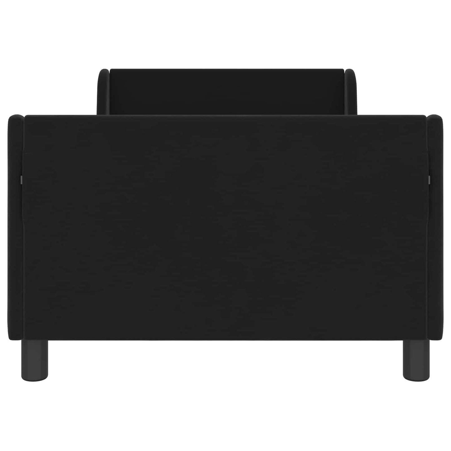Kinderbettgestell mit Kopfteil Schwarz 90 x 200 cm Samt
