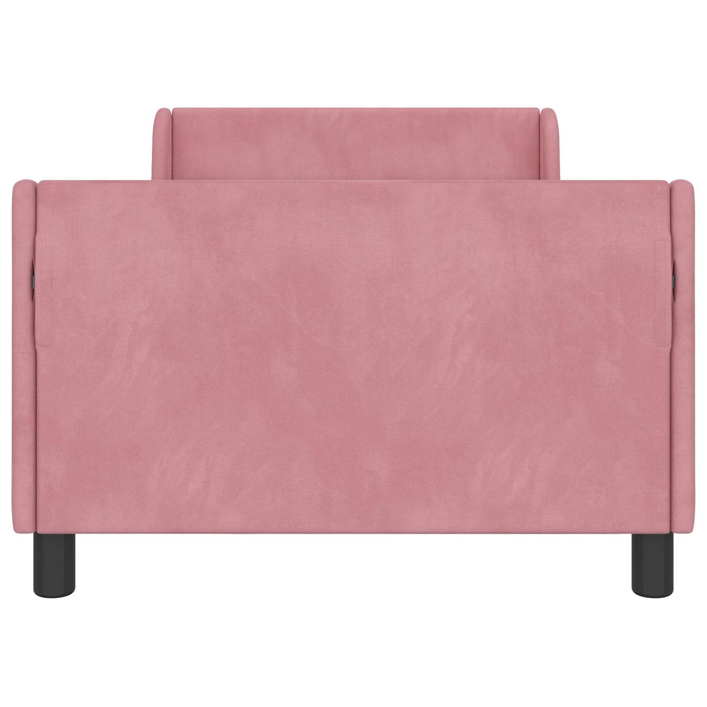 Kinderbettgestell mit Kopfteil Rosa 90 x 200 cm Samt
