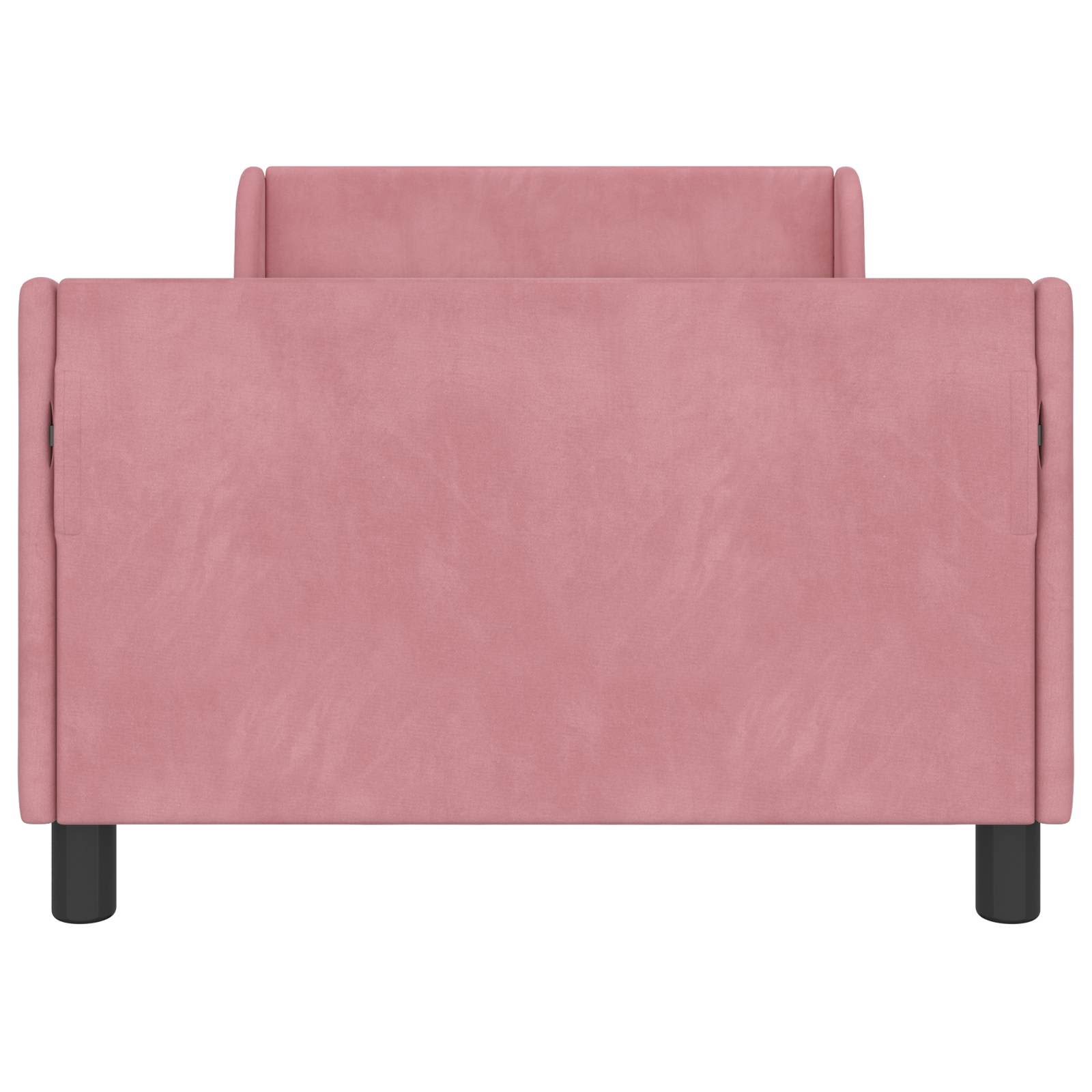 Kinderbettgestell mit Kopfteil Rosa 90 x 200 cm Samt