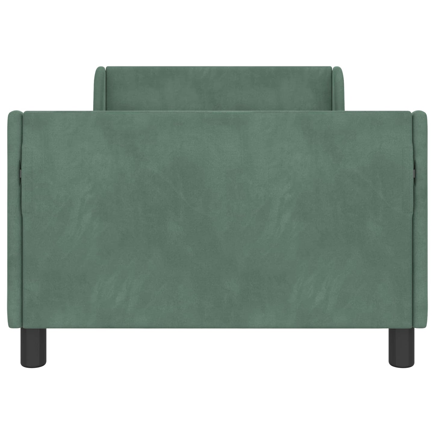 Kinderbettgestell mit Kopfteil Meergrün 90 x 200 cm Samt