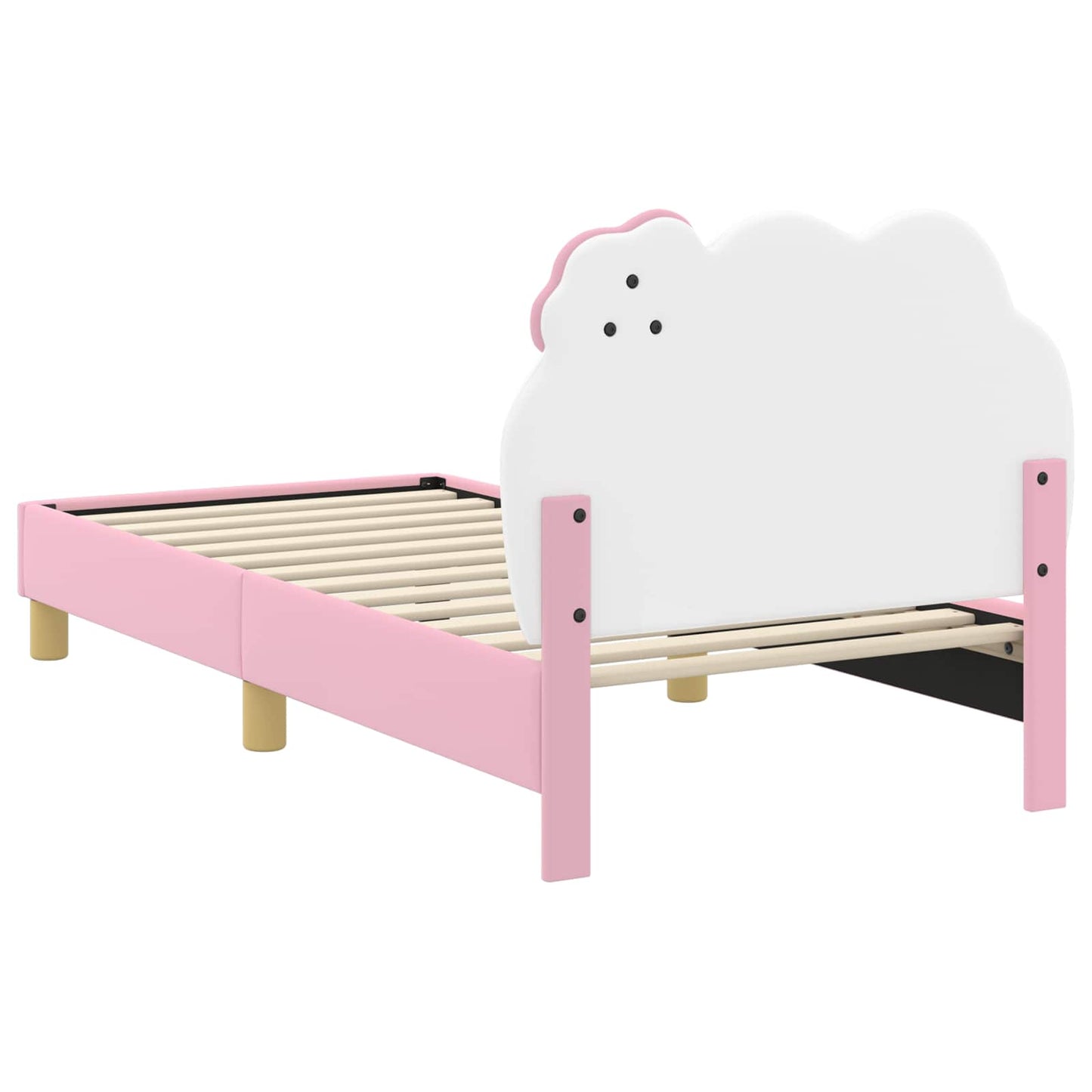 Kinderbettgestell mit Kopfteil Rosa 80 x 160 cm PU