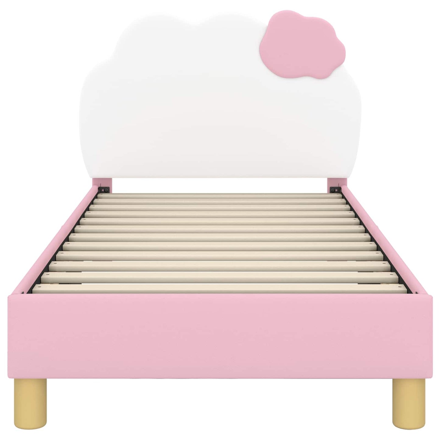 Kinderbettgestell mit Kopfteil Rosa 80 x 160 cm PU