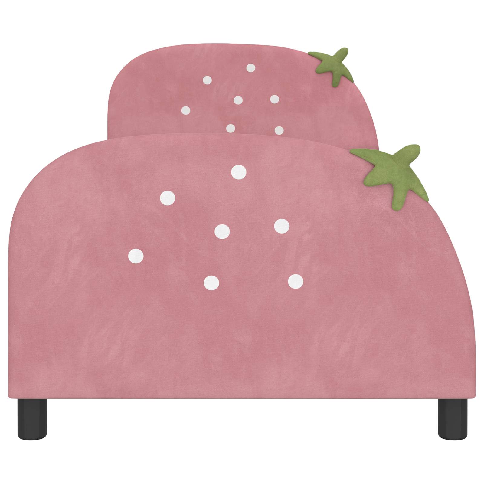 Kinderbettgestell mit Kopfteil Rosa 90 x 200 cm Samt