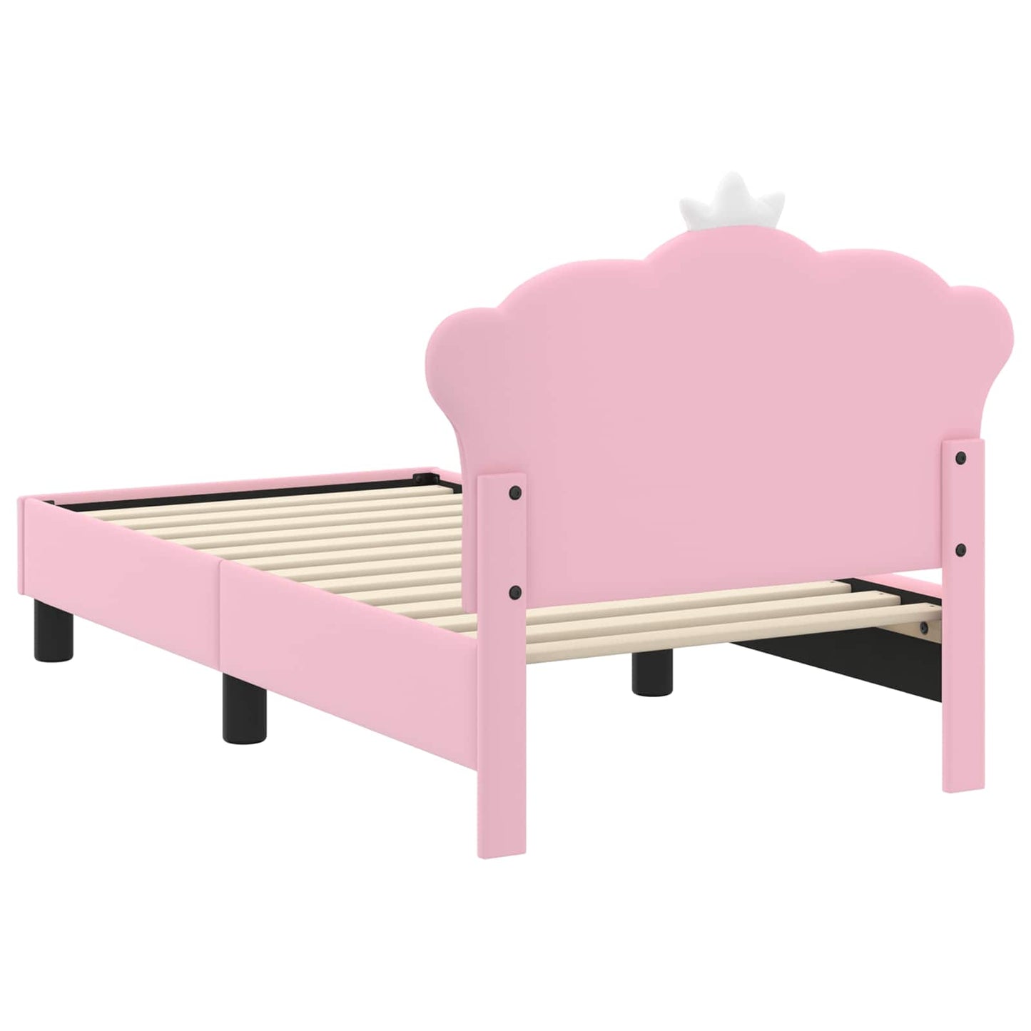 Kinderbettgestell mit Kopfteil Rosa 70 x 140 cm PU