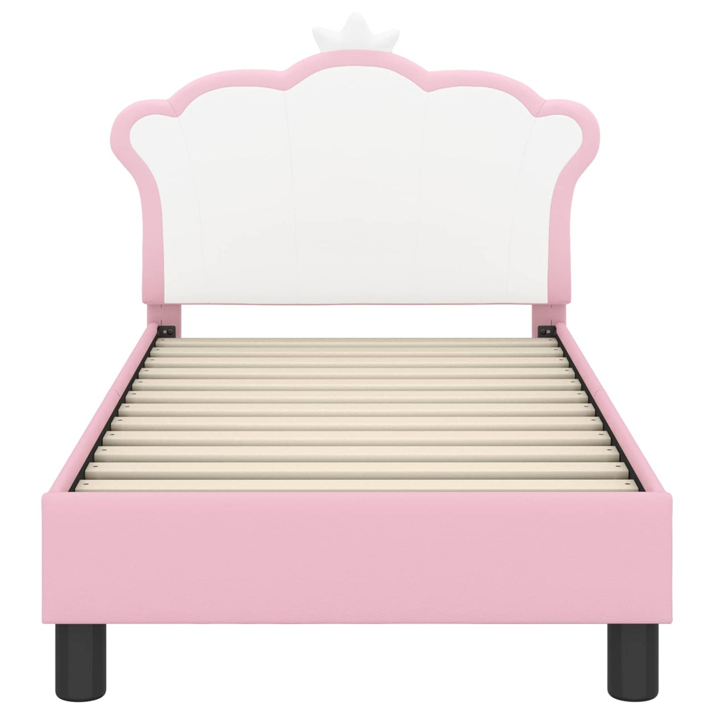 Kinderbettgestell mit Kopfteil Rosa 70 x 140 cm PU