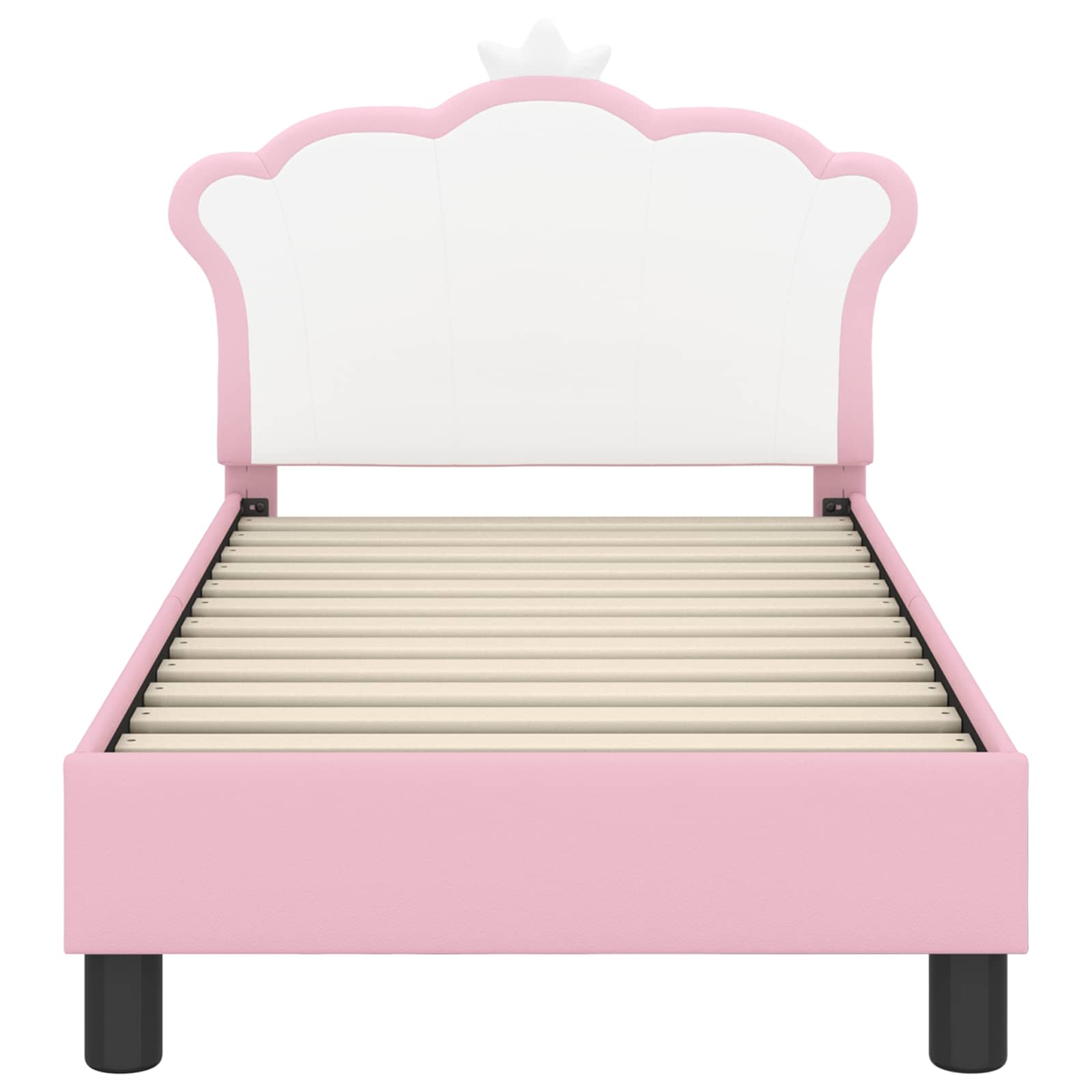 Kinderbettgestell mit Kopfteil Rosa 70 x 140 cm PU