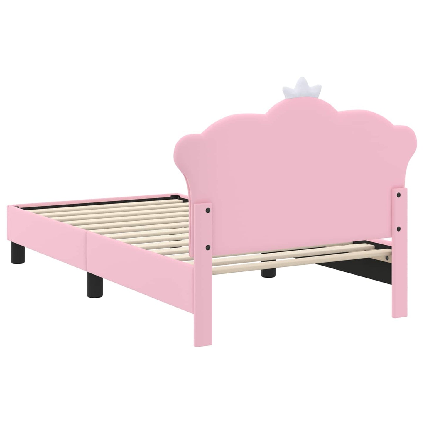 Kinderbettgestell mit Kopfteil Rosa 80 x 160 cm PU