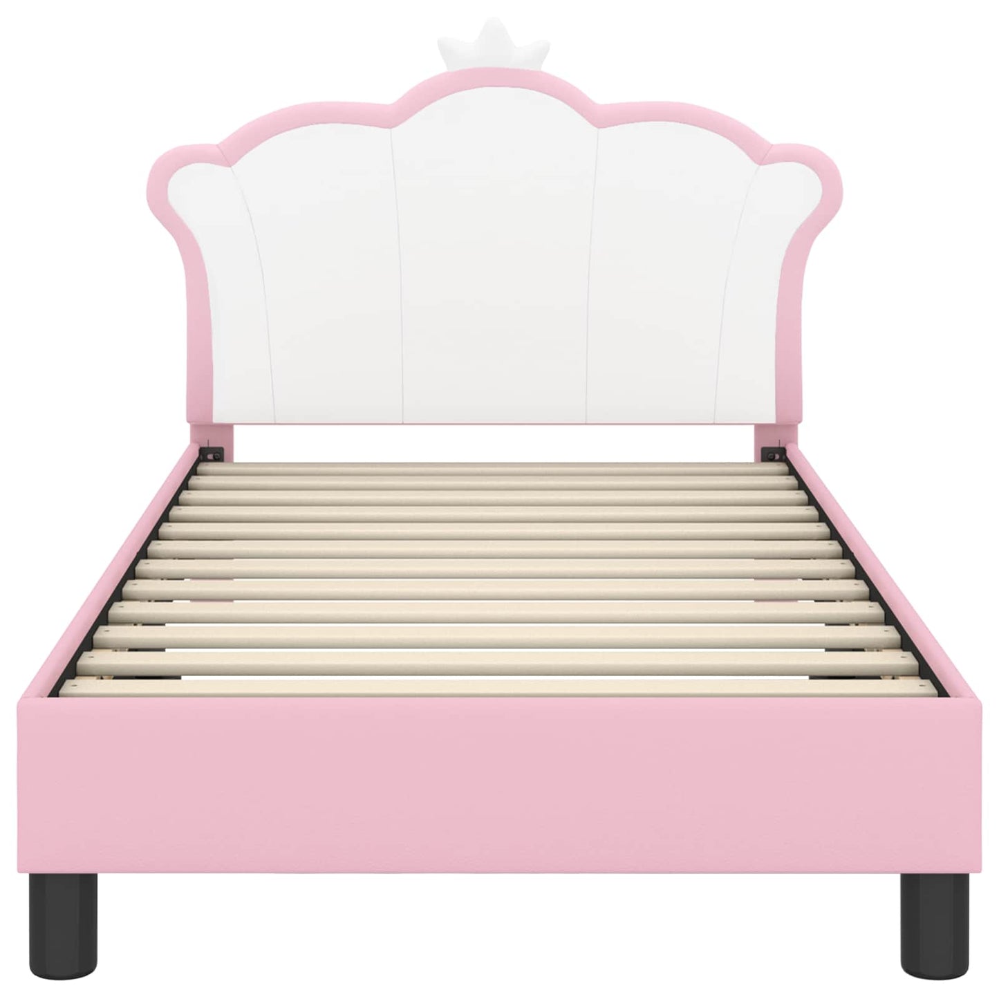 Kinderbettgestell mit Kopfteil Rosa 80 x 160 cm PU