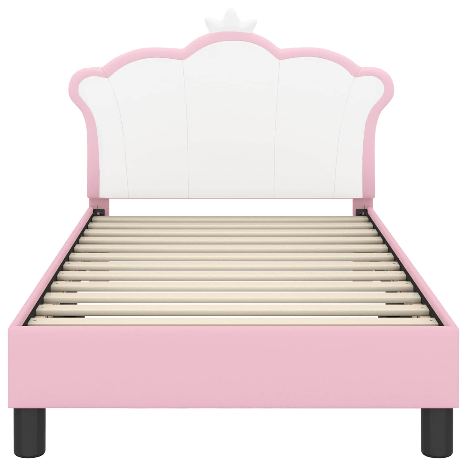 Kinderbettgestell mit Kopfteil Rosa 80 x 160 cm PU